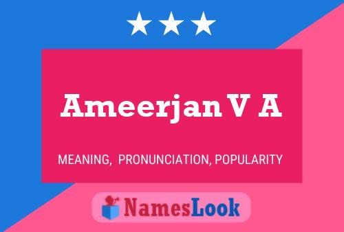 Ameerjan V A பெயர் போஸ்டர்