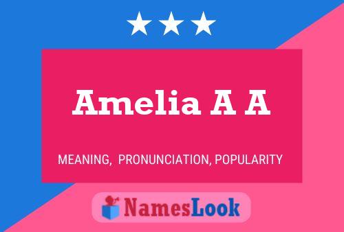 Amelia A A பெயர் போஸ்டர்