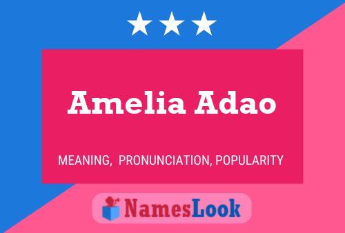 Amelia Adao பெயர் போஸ்டர்