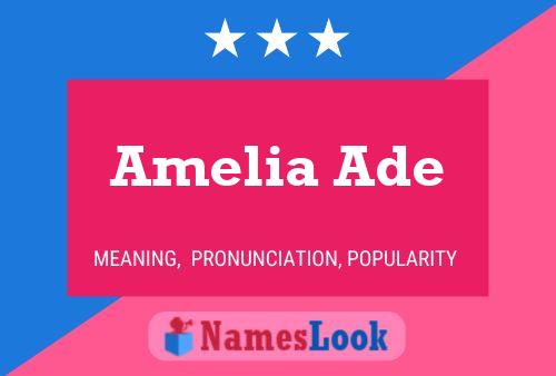 Amelia Ade பெயர் போஸ்டர்