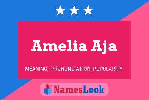 Amelia Aja பெயர் போஸ்டர்