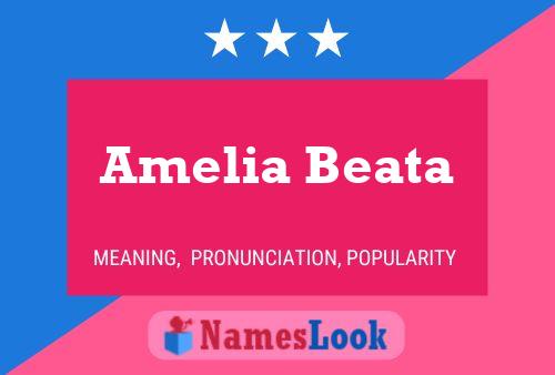 Amelia Beata பெயர் போஸ்டர்