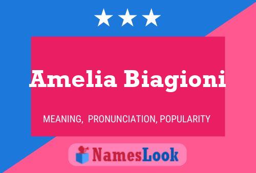 Amelia Biagioni பெயர் போஸ்டர்