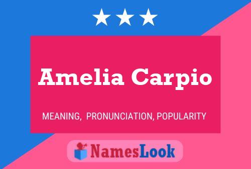 Amelia Carpio பெயர் போஸ்டர்