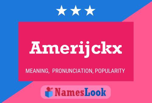 Amerijckx பெயர் போஸ்டர்