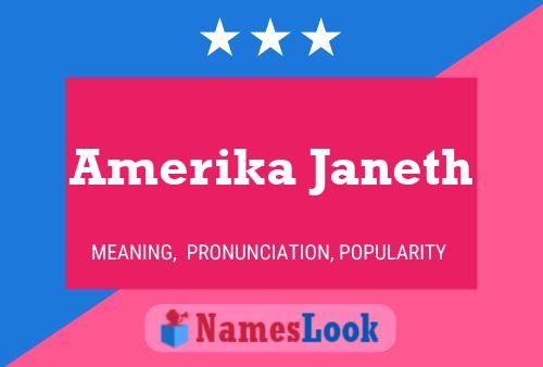 Amerika Janeth பெயர் போஸ்டர்