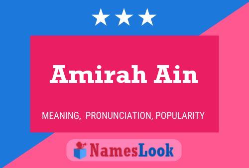 Amirah Ain பெயர் போஸ்டர்