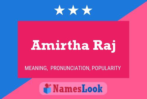 Amirtha Raj பெயர் போஸ்டர்