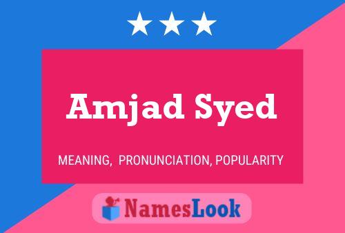 Amjad Syed பெயர் போஸ்டர்