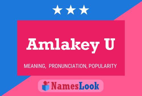 Amlakey U பெயர் போஸ்டர்