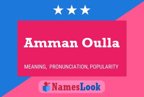 Amman Oulla பெயர் போஸ்டர்