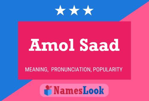 Amol Saad பெயர் போஸ்டர்