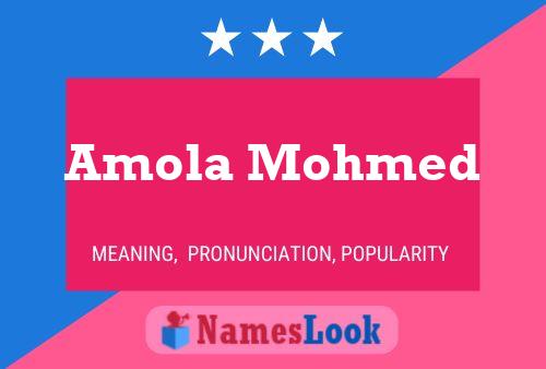 Amola Mohmed பெயர் போஸ்டர்