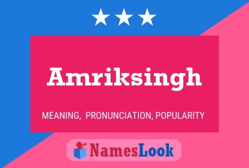 Amriksingh பெயர் போஸ்டர்