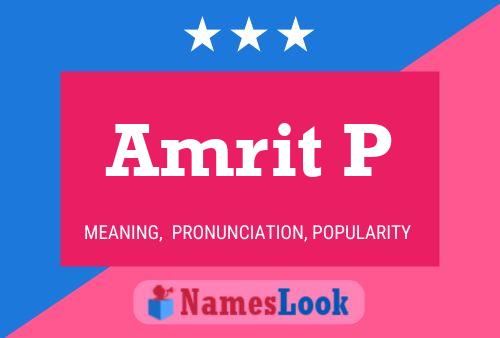 Amrit P பெயர் போஸ்டர்