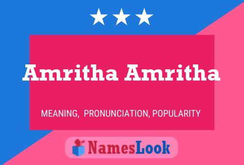 Amritha Amritha பெயர் போஸ்டர்