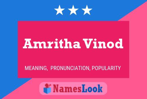 Amritha Vinod பெயர் போஸ்டர்