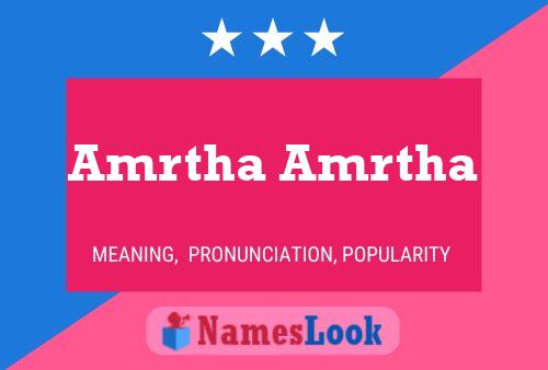 Amrtha Amrtha பெயர் போஸ்டர்