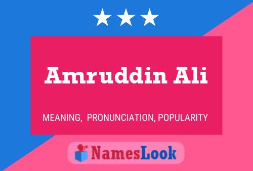 Amruddin Ali பெயர் போஸ்டர்