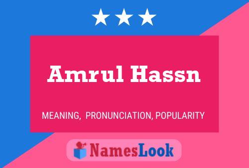 Amrul Hassn பெயர் போஸ்டர்