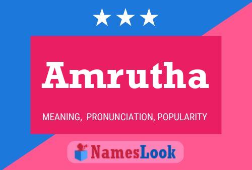 Amrutha பெயர் போஸ்டர்