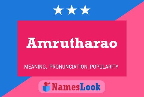 Amrutharao பெயர் போஸ்டர்