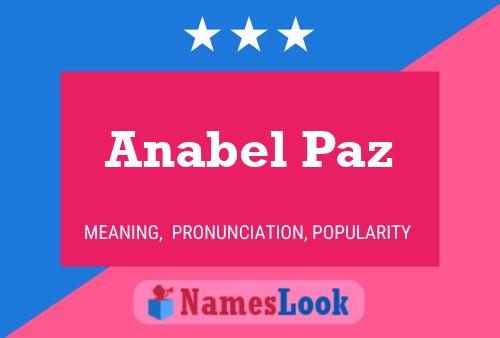 Anabel Paz பெயர் போஸ்டர்