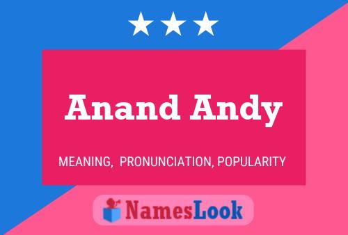 Anand Andy பெயர் போஸ்டர்