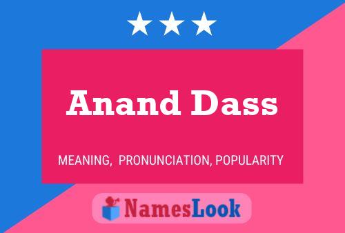 Anand Dass பெயர் போஸ்டர்