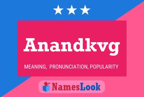 Anandkvg பெயர் போஸ்டர்