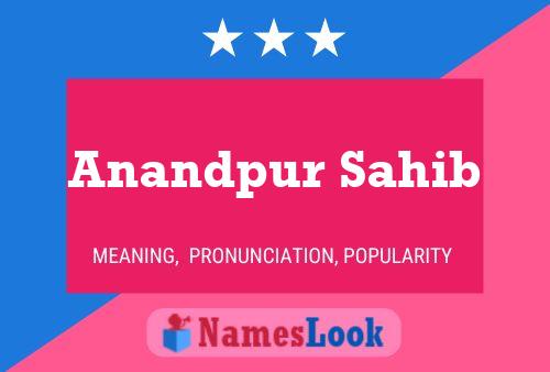 Anandpur Sahib பெயர் போஸ்டர்