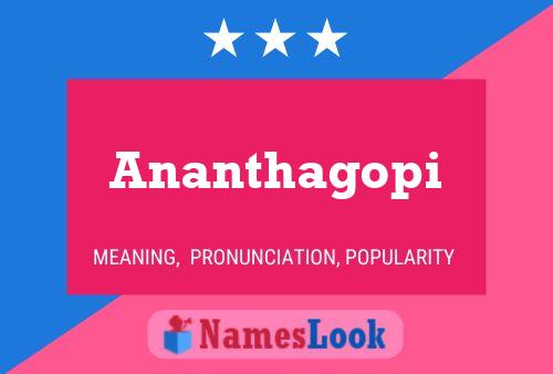 Ananthagopi பெயர் போஸ்டர்