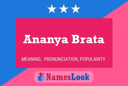 Ananya Brata பெயர் போஸ்டர்