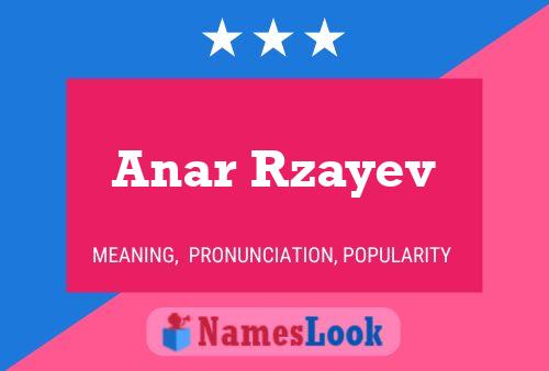 Anar Rzayev பெயர் போஸ்டர்