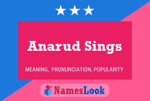 Anarud Sings பெயர் போஸ்டர்