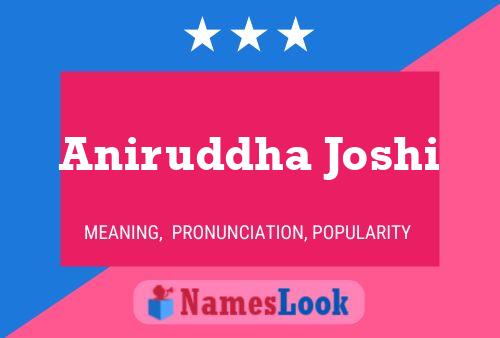 Aniruddha Joshi பெயர் போஸ்டர்