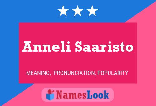 Anneli Saaristo பெயர் போஸ்டர்