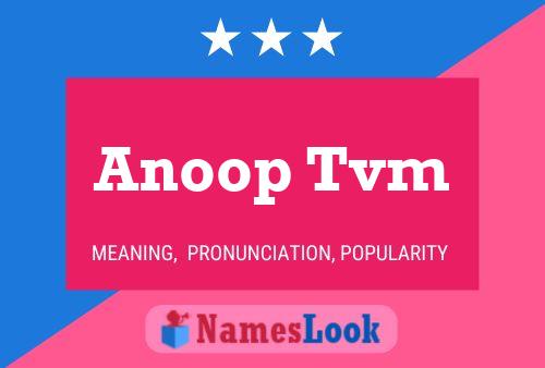 Anoop Tvm பெயர் போஸ்டர்