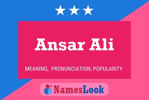 Ansar Ali பெயர் போஸ்டர்