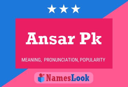 Ansar Pk பெயர் போஸ்டர்