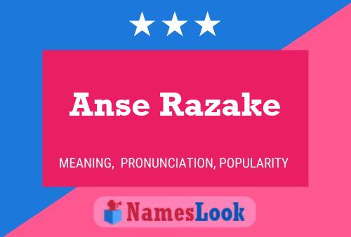 Anse Razake பெயர் போஸ்டர்