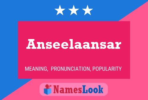 Anseelaansar பெயர் போஸ்டர்