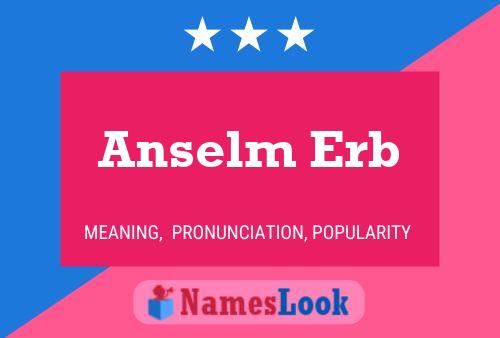 Anselm Erb பெயர் போஸ்டர்