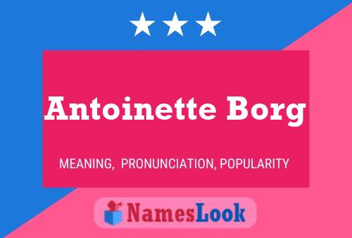 Antoinette Borg பெயர் போஸ்டர்