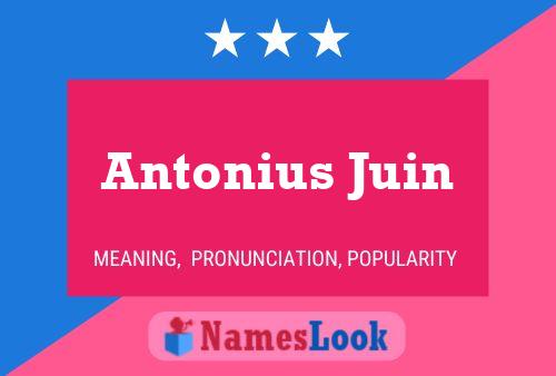 Antonius Juin பெயர் போஸ்டர்