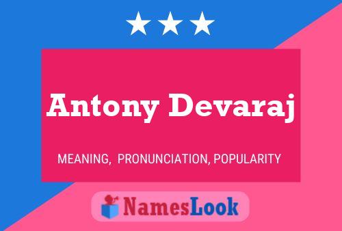 Antony Devaraj பெயர் போஸ்டர்