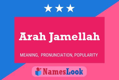 Arah Jamellah பெயர் போஸ்டர்