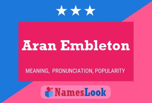 Aran Embleton பெயர் போஸ்டர்