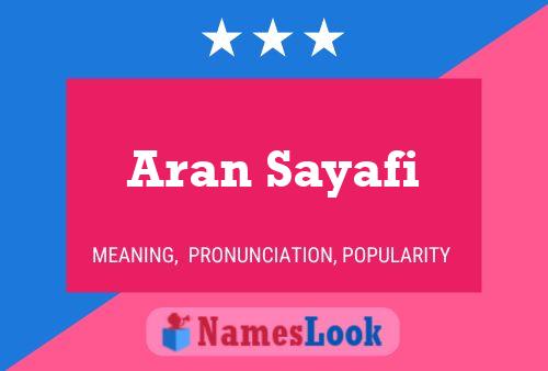 Aran Sayafi பெயர் போஸ்டர்