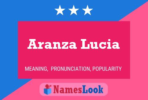 Aranza Lucia பெயர் போஸ்டர்